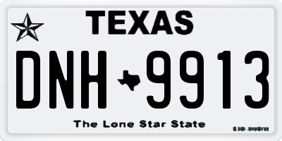 TX license plate DNH9913