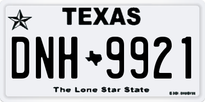 TX license plate DNH9921