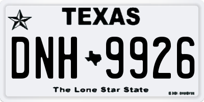 TX license plate DNH9926