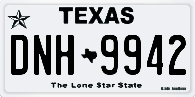 TX license plate DNH9942