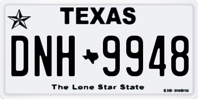 TX license plate DNH9948