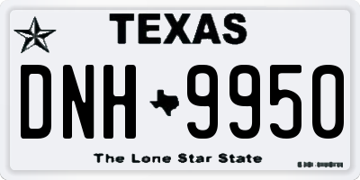 TX license plate DNH9950