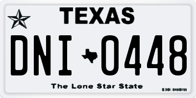TX license plate DNI0448