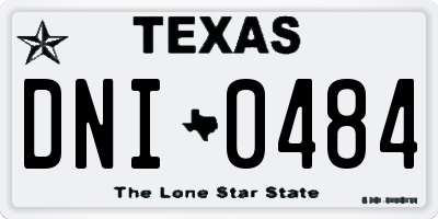 TX license plate DNI0484