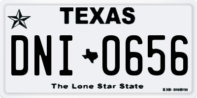 TX license plate DNI0656