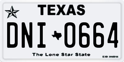 TX license plate DNI0664