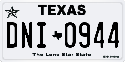 TX license plate DNI0944