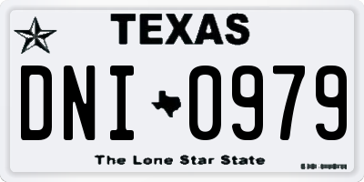 TX license plate DNI0979