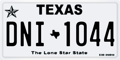 TX license plate DNI1044