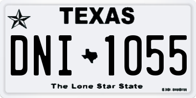 TX license plate DNI1055