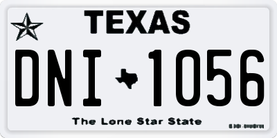 TX license plate DNI1056