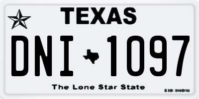 TX license plate DNI1097
