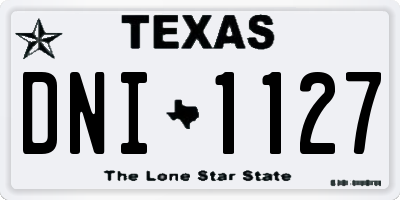 TX license plate DNI1127