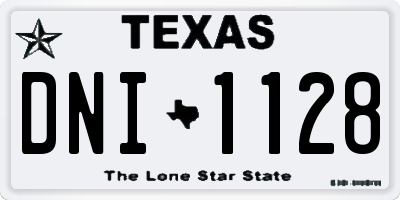 TX license plate DNI1128