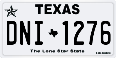 TX license plate DNI1276