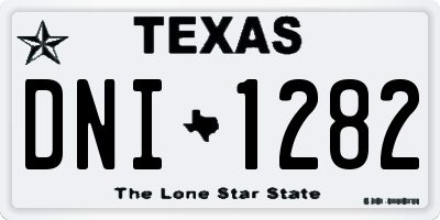 TX license plate DNI1282