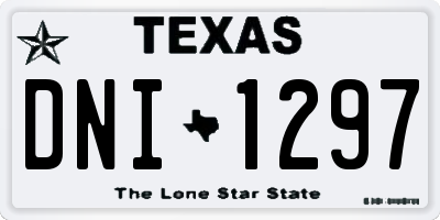 TX license plate DNI1297