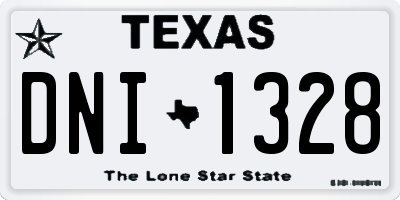 TX license plate DNI1328