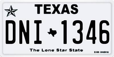 TX license plate DNI1346