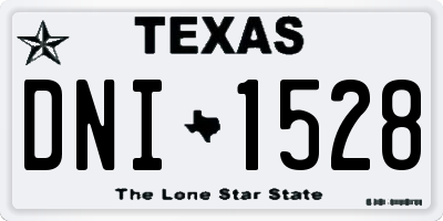TX license plate DNI1528