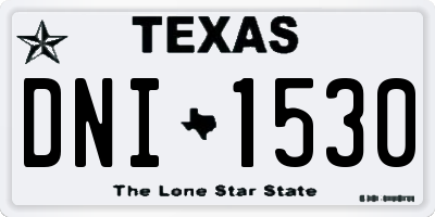 TX license plate DNI1530