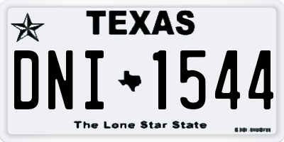 TX license plate DNI1544