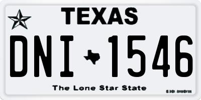 TX license plate DNI1546