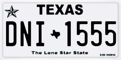 TX license plate DNI1555