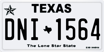 TX license plate DNI1564
