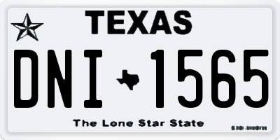 TX license plate DNI1565