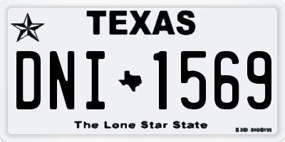 TX license plate DNI1569