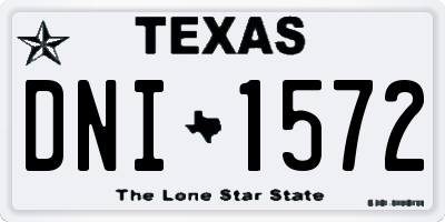TX license plate DNI1572