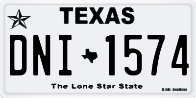 TX license plate DNI1574