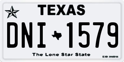 TX license plate DNI1579