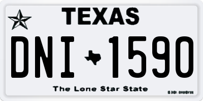 TX license plate DNI1590
