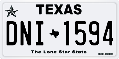 TX license plate DNI1594