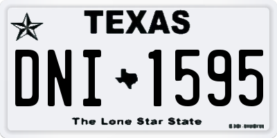 TX license plate DNI1595