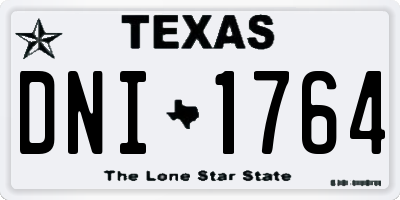 TX license plate DNI1764
