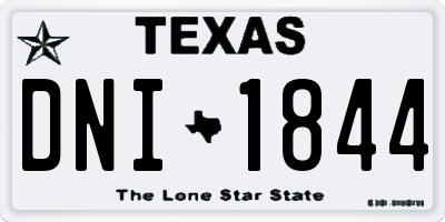 TX license plate DNI1844