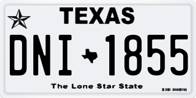 TX license plate DNI1855