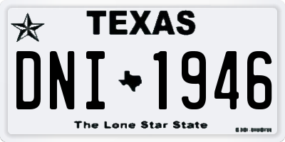 TX license plate DNI1946