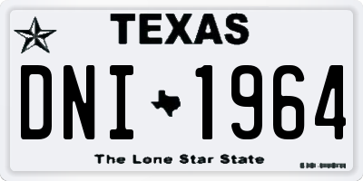 TX license plate DNI1964