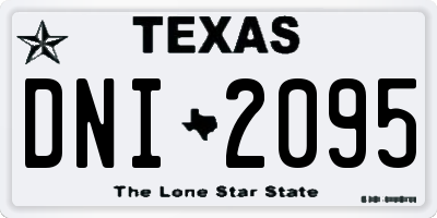 TX license plate DNI2095
