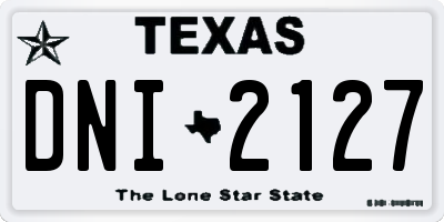 TX license plate DNI2127