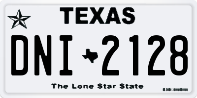 TX license plate DNI2128