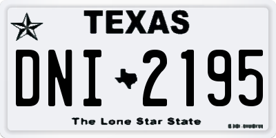 TX license plate DNI2195