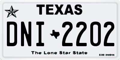 TX license plate DNI2202