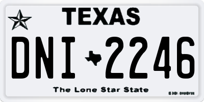 TX license plate DNI2246