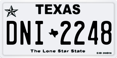 TX license plate DNI2248
