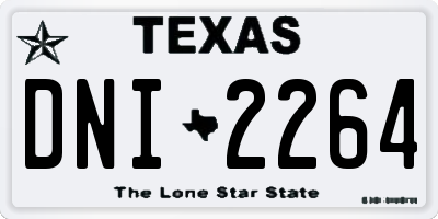 TX license plate DNI2264